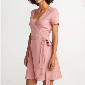 Marine Layer Blush Mini Wrap Dress